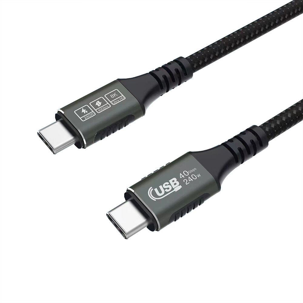 Pobod PD240W Type-C to Type-C Cable 8K UHD Fast Data Transmission 0.5M/1M/2M Long for Phone Laptop Tablets COD