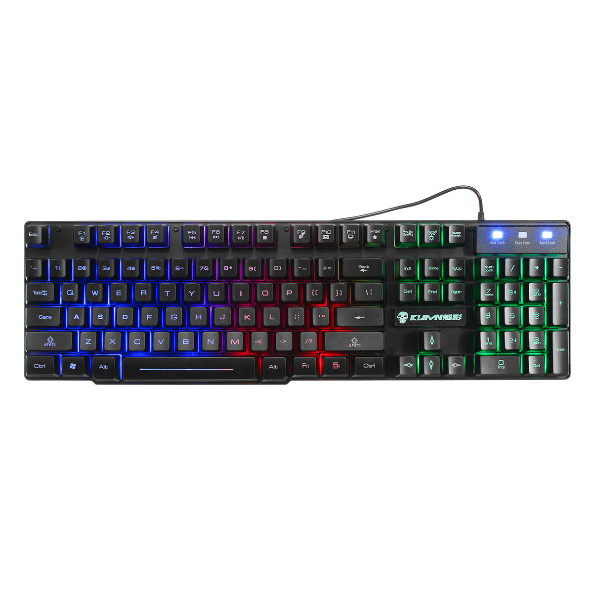 Colorful Backlight USB Wired Gaming Keyboard 2400DPI LED Gaming Mouse Combo with Mouse Pad COD