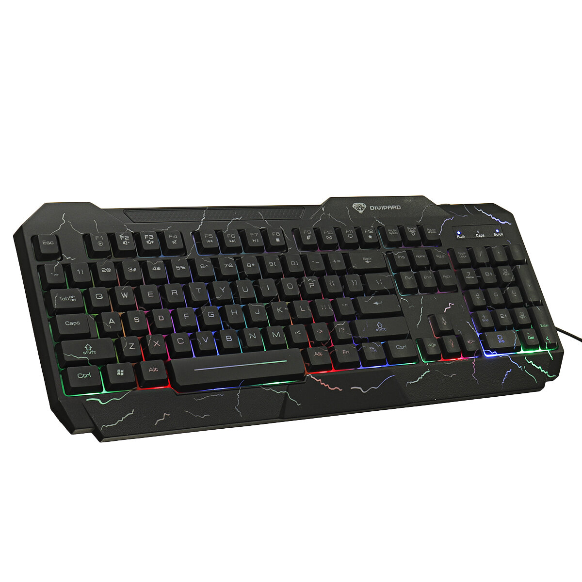 GMK-60 104 Keys Wired Keyboard & Mouse Set 4D RGB Backlight Gaming Keyboard 1600DPI Ergonomic Mouse COD