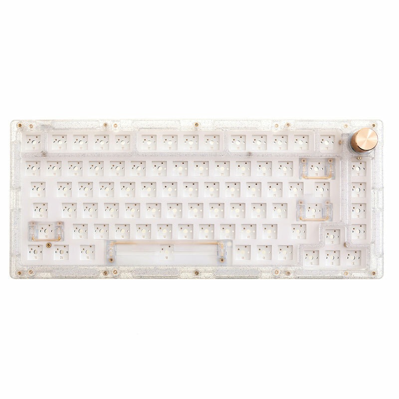 Gamakay SN75 75% Mechanical Keyboard Kit VIA Programmable Hot Swap Tri-Mode bluetooth/Type-C/2.4G Wireless RGB Customized Keyboard Kit, PCB Mounting Plate EVA Sound Insulation Mat