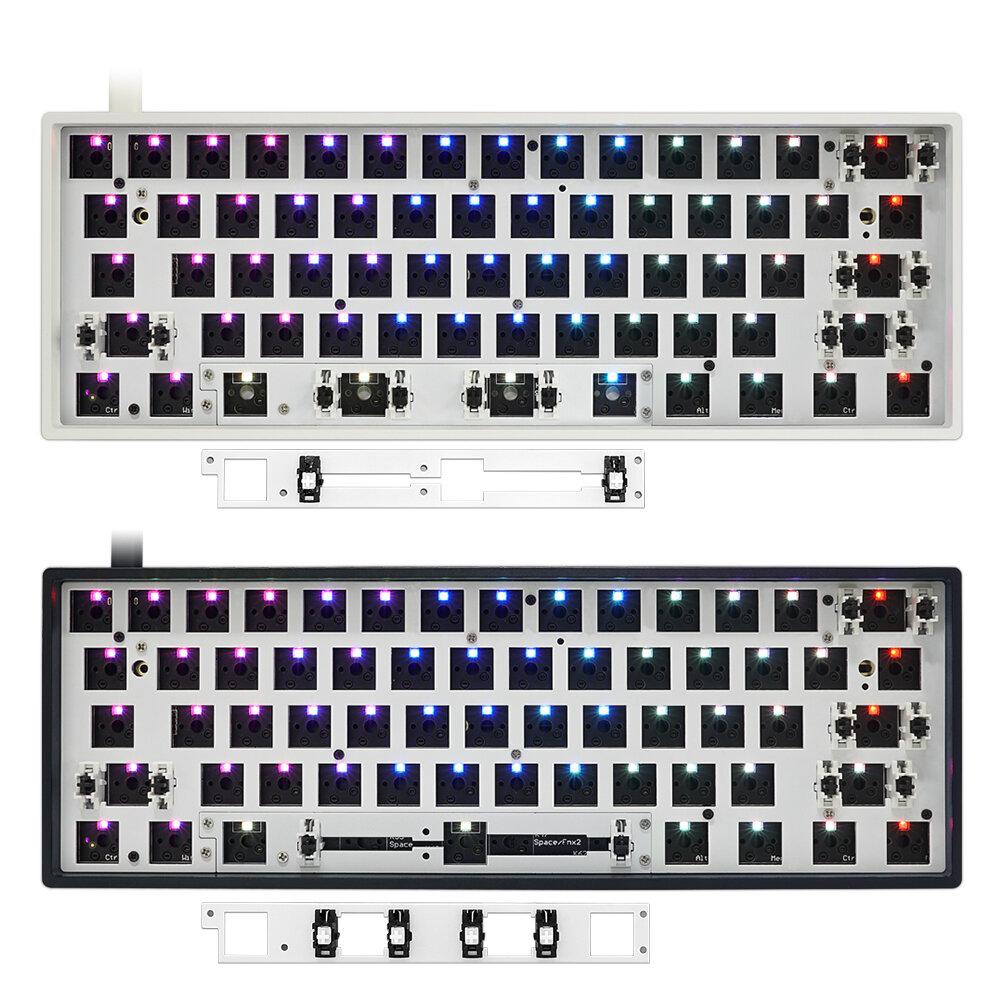 SKYLOONG GK61X GK61XS Keyboard Kit Hot Swappable 60% RGB Wired bluetooth Dual Mode PCB Mounting Plate Case Keyboard Customized Kit COD