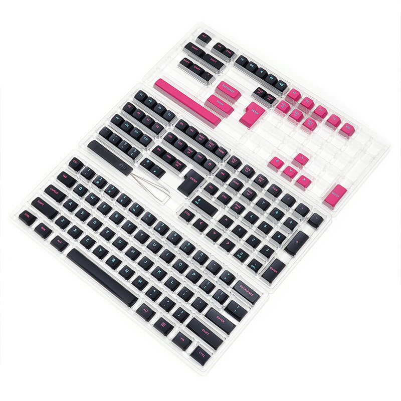 SKYLOONG GK6 ABS Miamii Two-color ABS Keycaps Set Profile Compatible For DIY Custom 61/63/64/68/75/84/87/96/980/104/108 Mechanical Keyboard COD