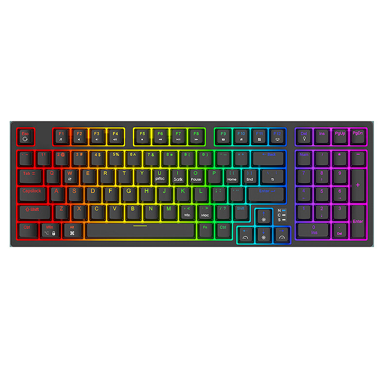 Readson H98 97 Keys Mechanical Gaming Keyboard Hot Swappable RGB Backlit OEM Profile Type-C Wired 98% Layout Gaming Keyboard COD