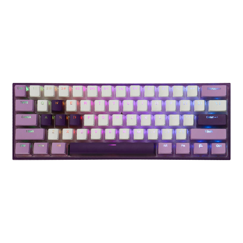 XVX Womier WK61 61 Keys Wired Mechanical Gaming Keyboard Hot Swappable Dye Sublimation PBT Pudding Keycaps OEM Profile USB Type-C 60% Layout Gaming Keyboard