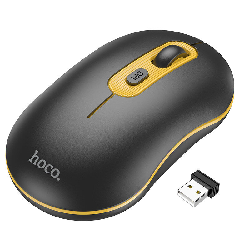 HOCO GM21 2.4G Wireless Mouse 1600 DPI 4D Button Business Mouse Mute Mice for Home Office COD