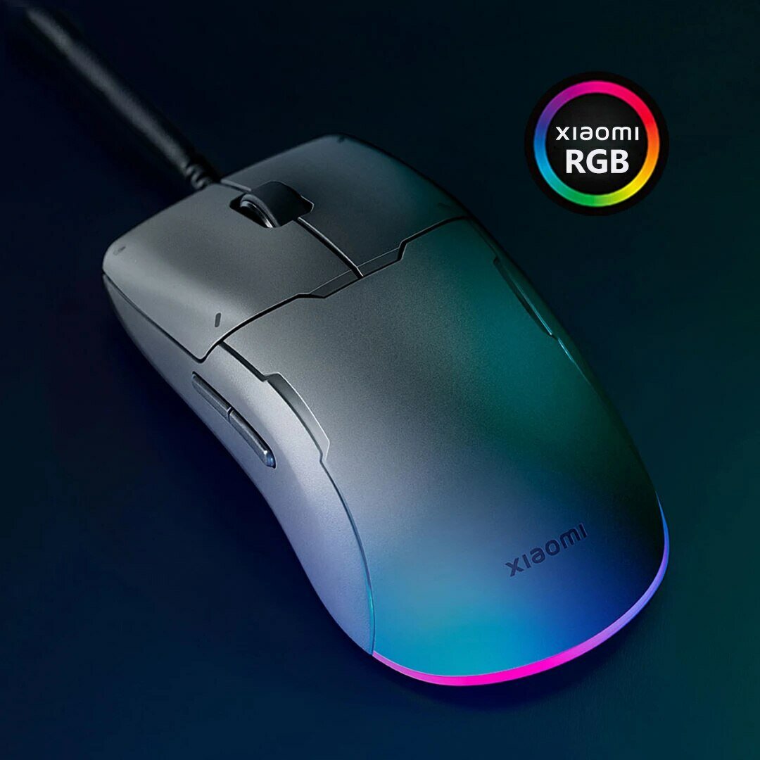 Xiaomi Game Mouse Lite with Rgb Light 220 ips Five Gears Adjusted 80 Million Hits TTC Micro Move 2023 COD