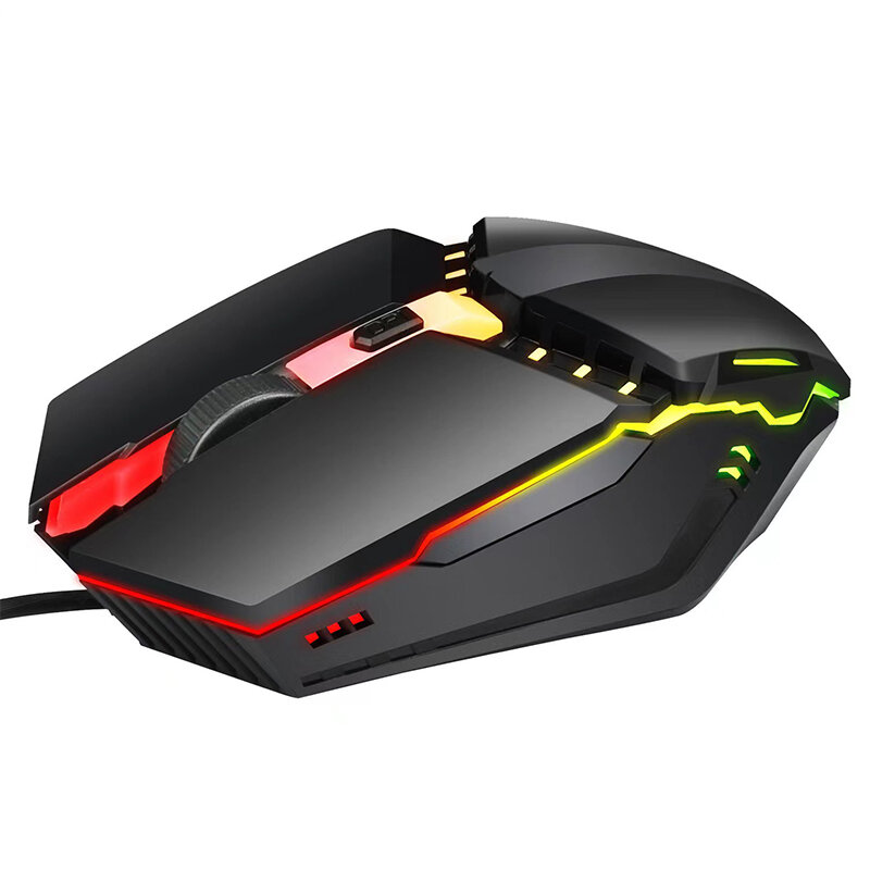 M11 Wired Mouse 3-speed DPI Adjustable 7-color Breathing Light Ergonomics Mice for Office Gaming COD