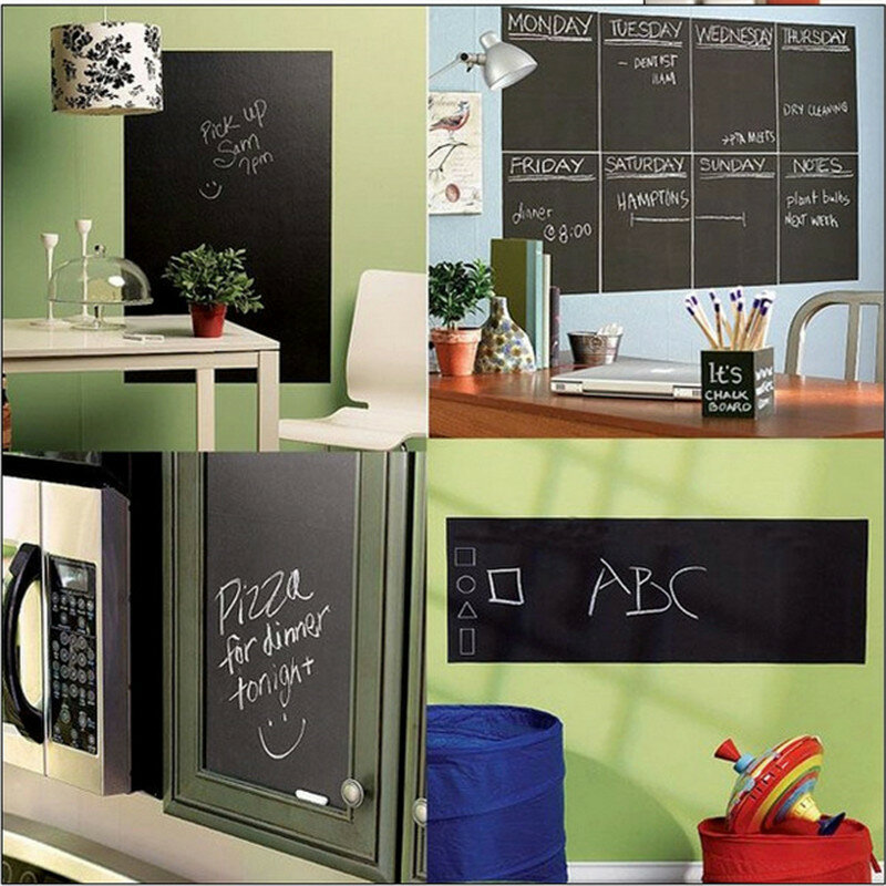 Chalk Blackboard Stickers Removable Draw Decor Mural Decals Art Chalkboard Wall Sticker for Kids COD
