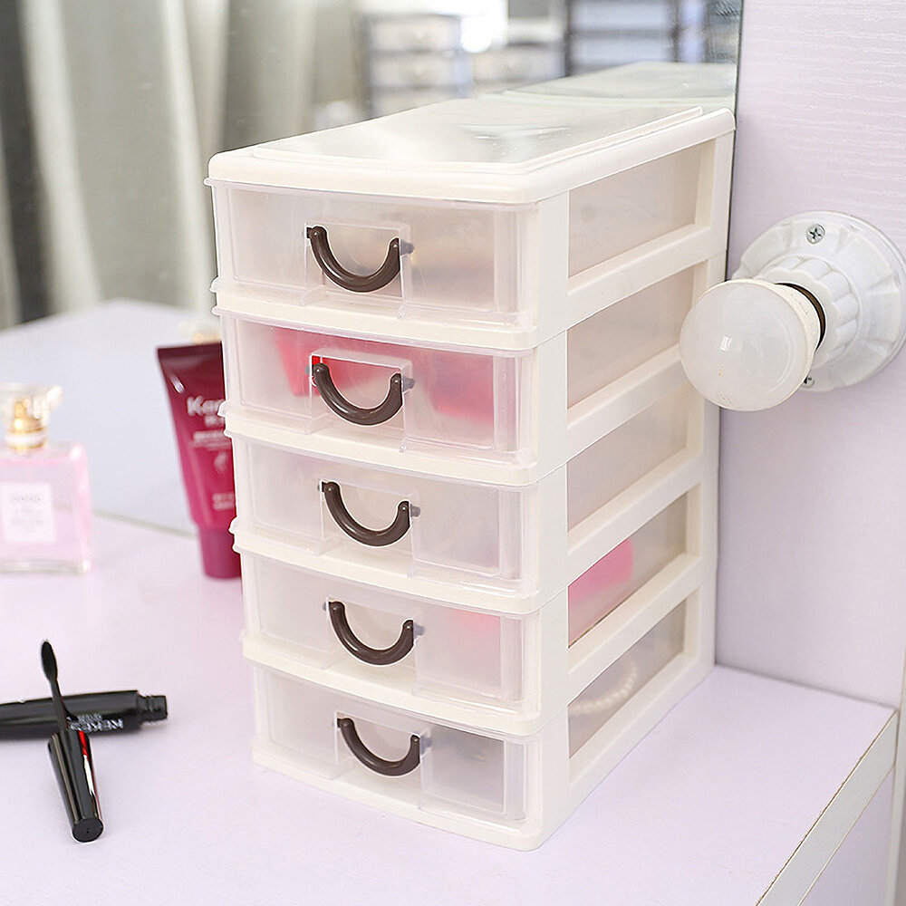 Cosmetics Storage Box Makeup Organizer 2/3/4/5 Layers Drawer Desktop Sundries Container Lipstick Storage Box Jewelry Case COD
