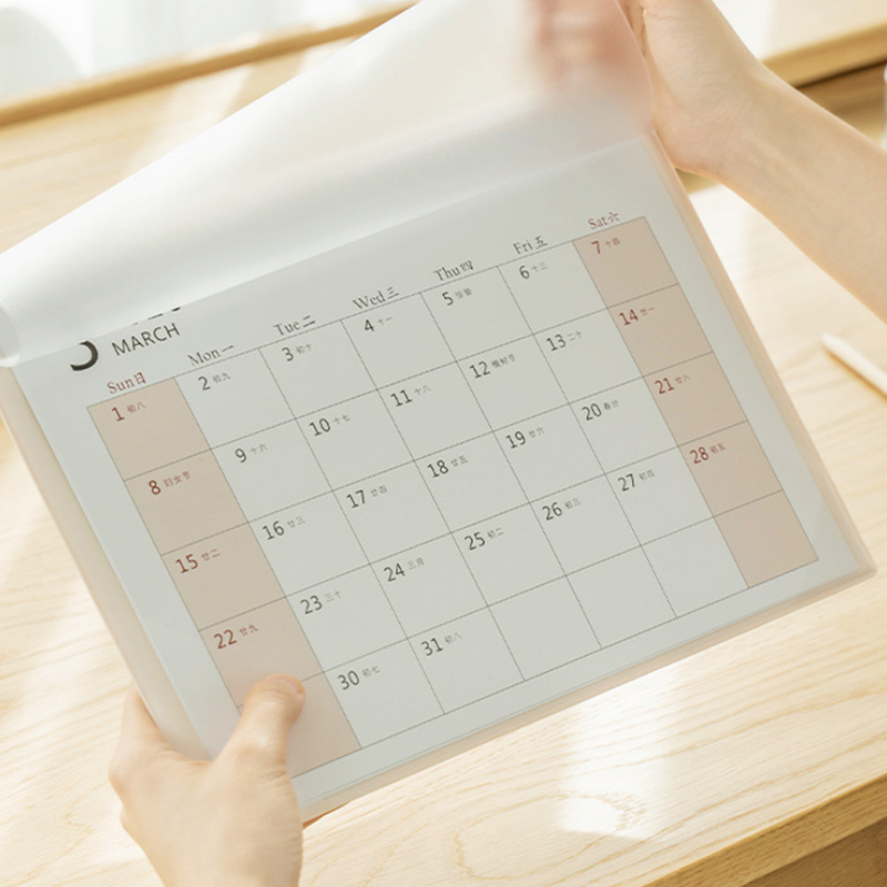 2020 Plan Book Desk Organizer Calendar Cute Creative Business Mouse Pad Desktop Diary COD