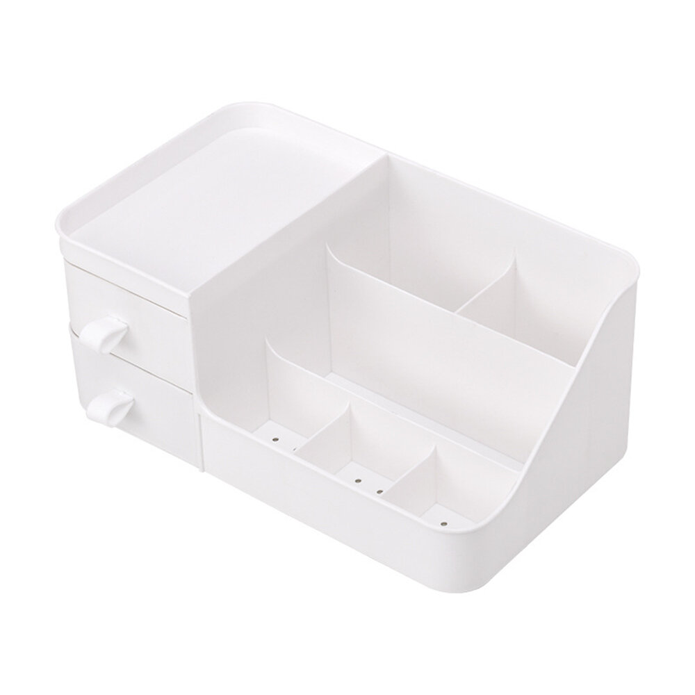 Makeup Organizer Plastic Cosmetic Lipstick Storage Box Container Large Capacity Desktop with Makeup Drawer COD