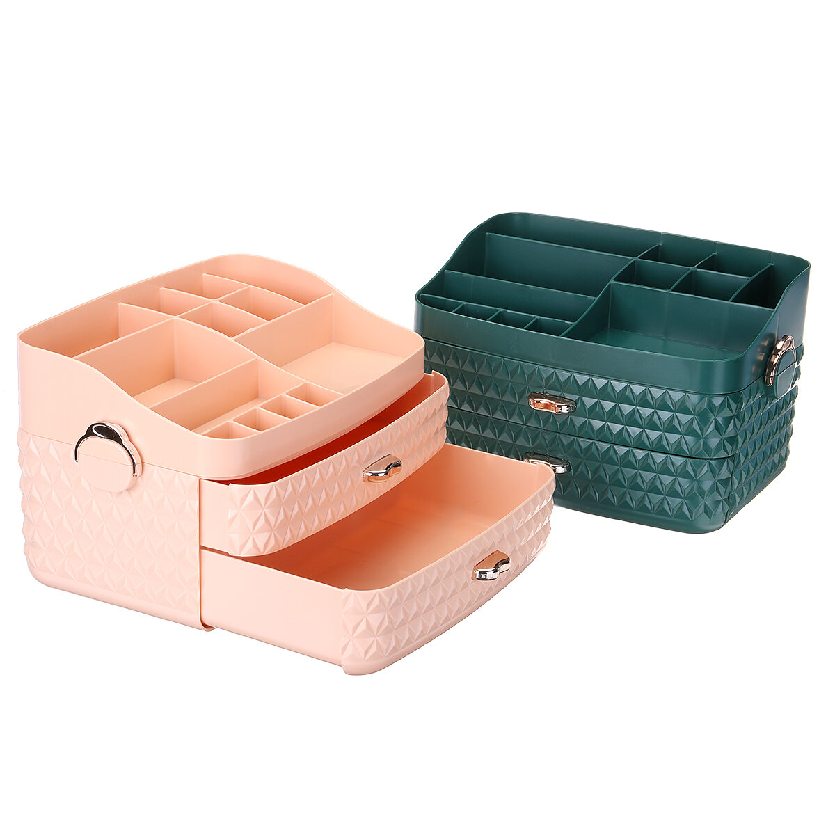 Dustproof Cosmetic Storage Box with Drawer Large Capacity Desktop Furnishings Organizer Home Desk Sundries Storage COD