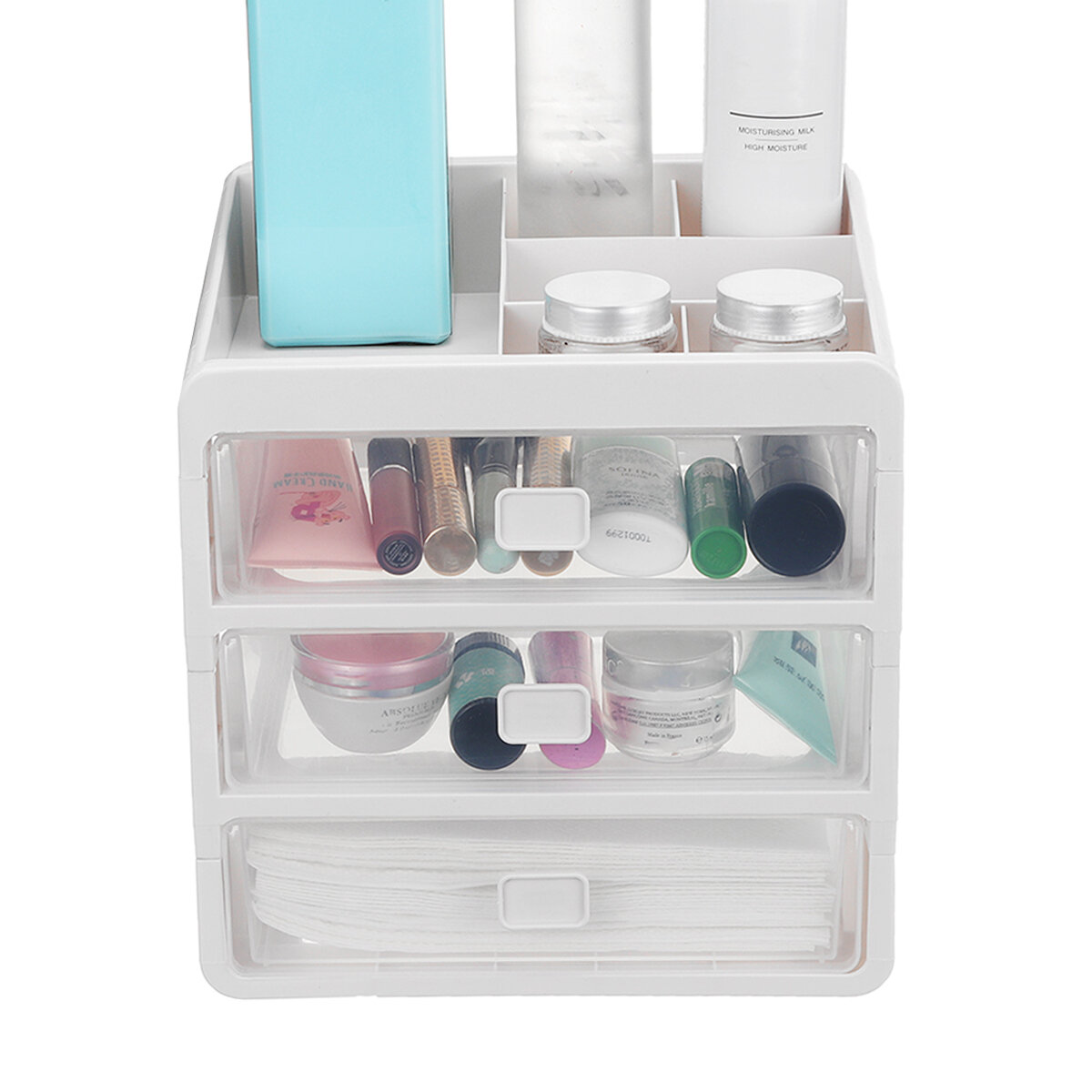 Plastic Cosmetic Storage Box Drawer Bedroom Desktop Makeup Organizer Container Holder COD