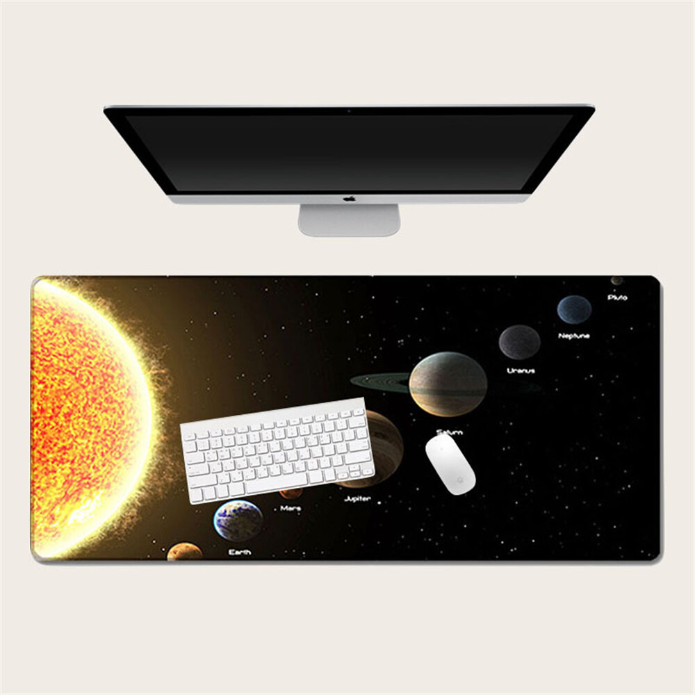 Planet Gaming Mouse Pad Large Size Anti-slip Stitched Edges Natural Rubber Keyboard Desk Mat for Home Office Supplies COD