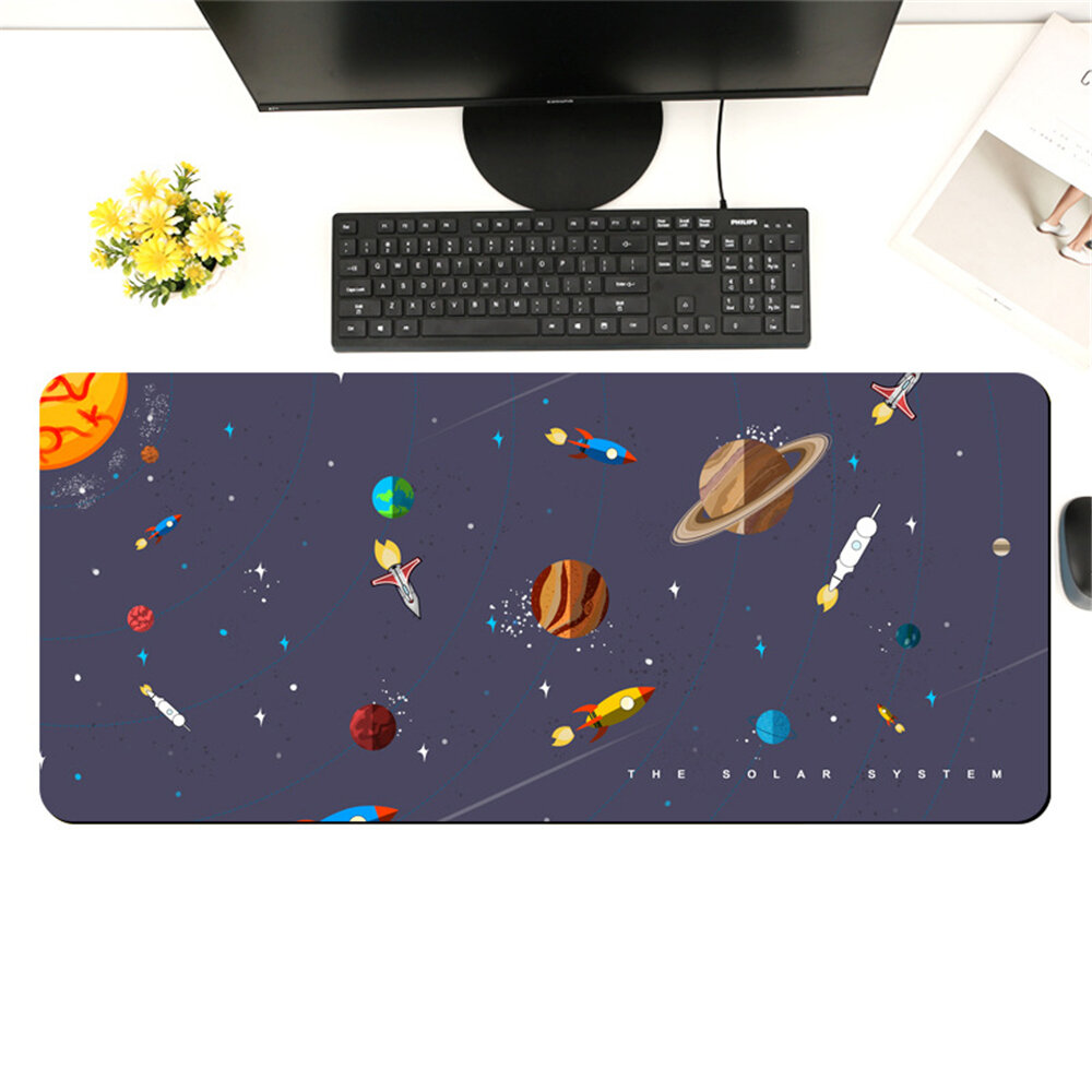 Rocket Explore Game Mouse Pad Large Size Desktop Game Thickened Locked Edge Anti-slip Rubber Mouse Mat For Home Office COD