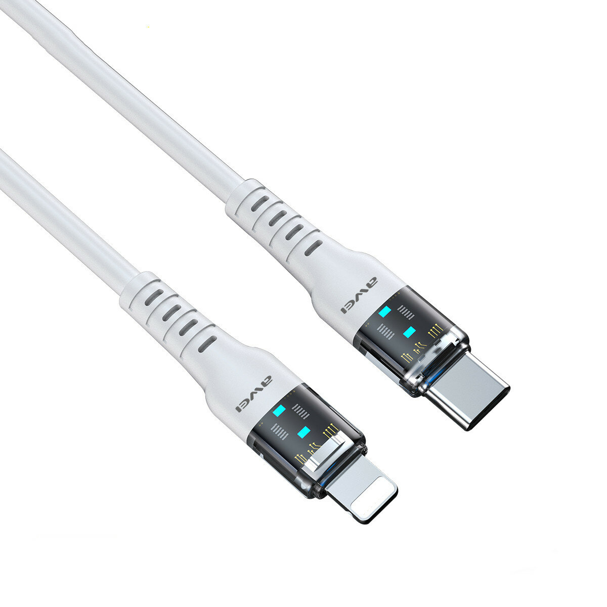 AWEI CL-138T PD Fast Charge 60W Data Cable With Light for XIAOMI Samrtphone Tablet COD
