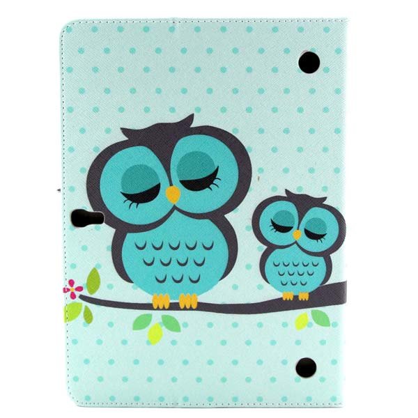 Owl Pattern Folio PU Leather Case Folding Stand Cover For Samsung T800 COD