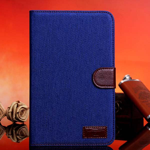 Denim Design Folio PU Leather Case Cover For Samsung Galaxy T110 COD