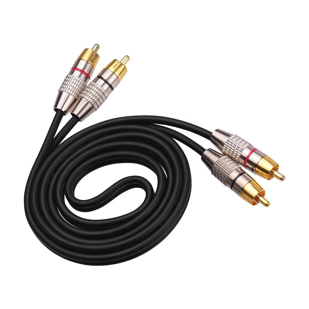 2RCA to 2RCA Male Plug Stereo Audio Video Cable for Karaoke DVD Speaker Amplifiers COD