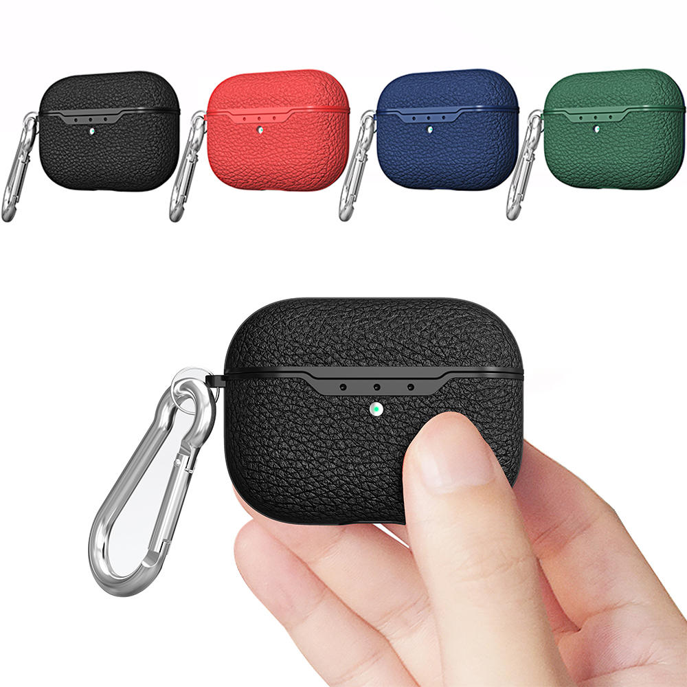 Bakeey Litchi Pattern TPU Shockproof Dust-Proof Earphone Storage Case for Apple Airpods 3 Airpods Pro COD