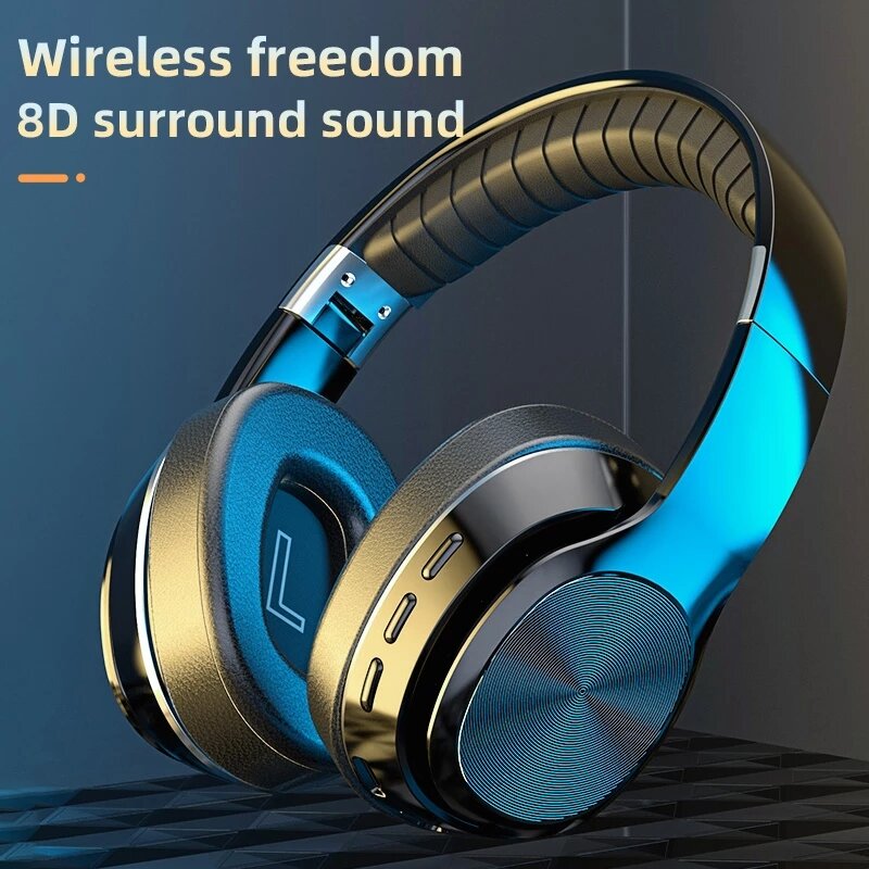 VJ320 bluetooth Headphones Wireless Headset Foldable TF Card FM Radio Deep Bass Stereo Headset With Mic COD