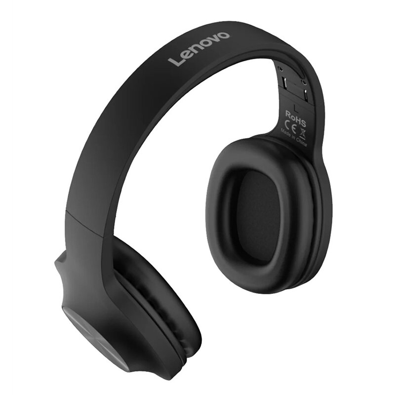 Lenovo HD116 Wireless Headset bluetooth Headphone 40mm Drivers HiFi Audio Powerful Bass 24H Play Time Over-ear Headphones with Mic COD