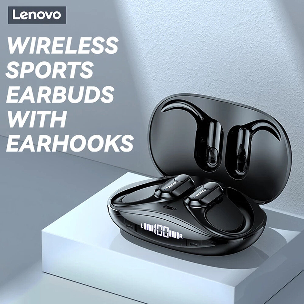 Lenovo XT80 TWS bluetooth V5.3 Earphone HiFi Stereo IPX7 Waterproof 500mAh Battery LED Display Voice Touch Control Sports Headset COD