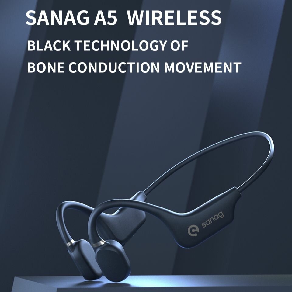 Sanag A5X Bone Conduction Earphone bluetooth Earbuds HiFi Stereo IPX5 Waterproof Sports Neckband Earphone COD