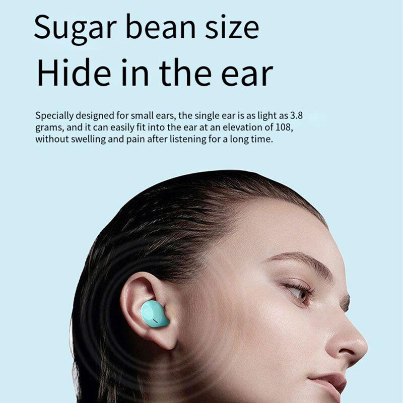 AGETUNR S46 TWS Earbuds Wireless bluetooth 5.3 Earphone HiFi Stereo Deep Bass Digital Display Low Gaming Latency In-ear Sports Headphone COD