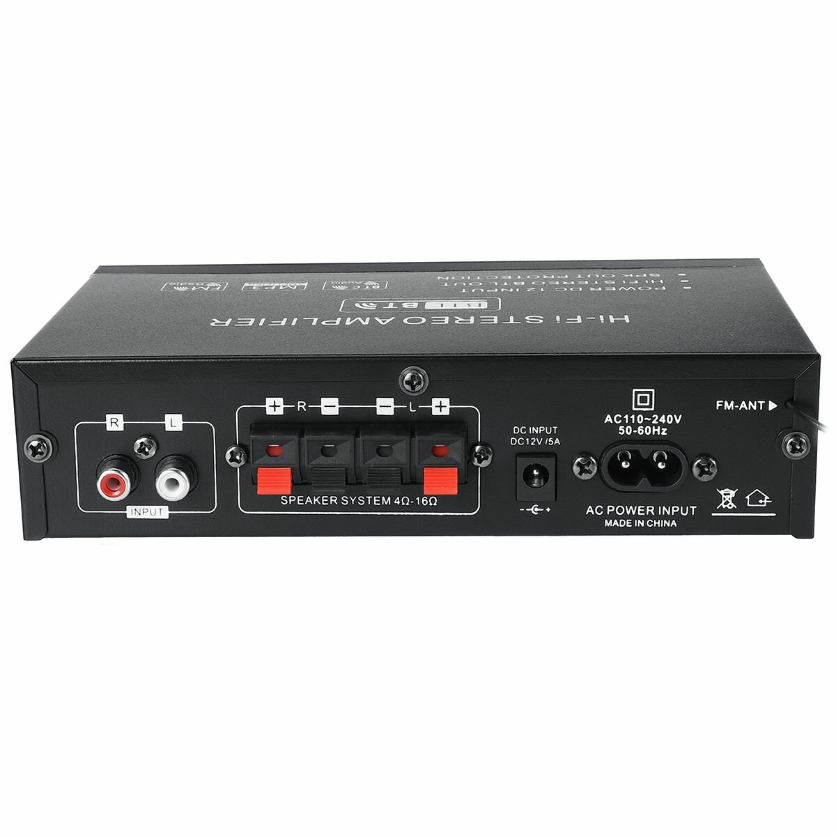 AK35 110-240V 2x30W Mini 2.0 Channel Digital Amplifier bluetooth 5.0 Receiver USB Music Player Stereo Home Car Marine Audio Amp COD