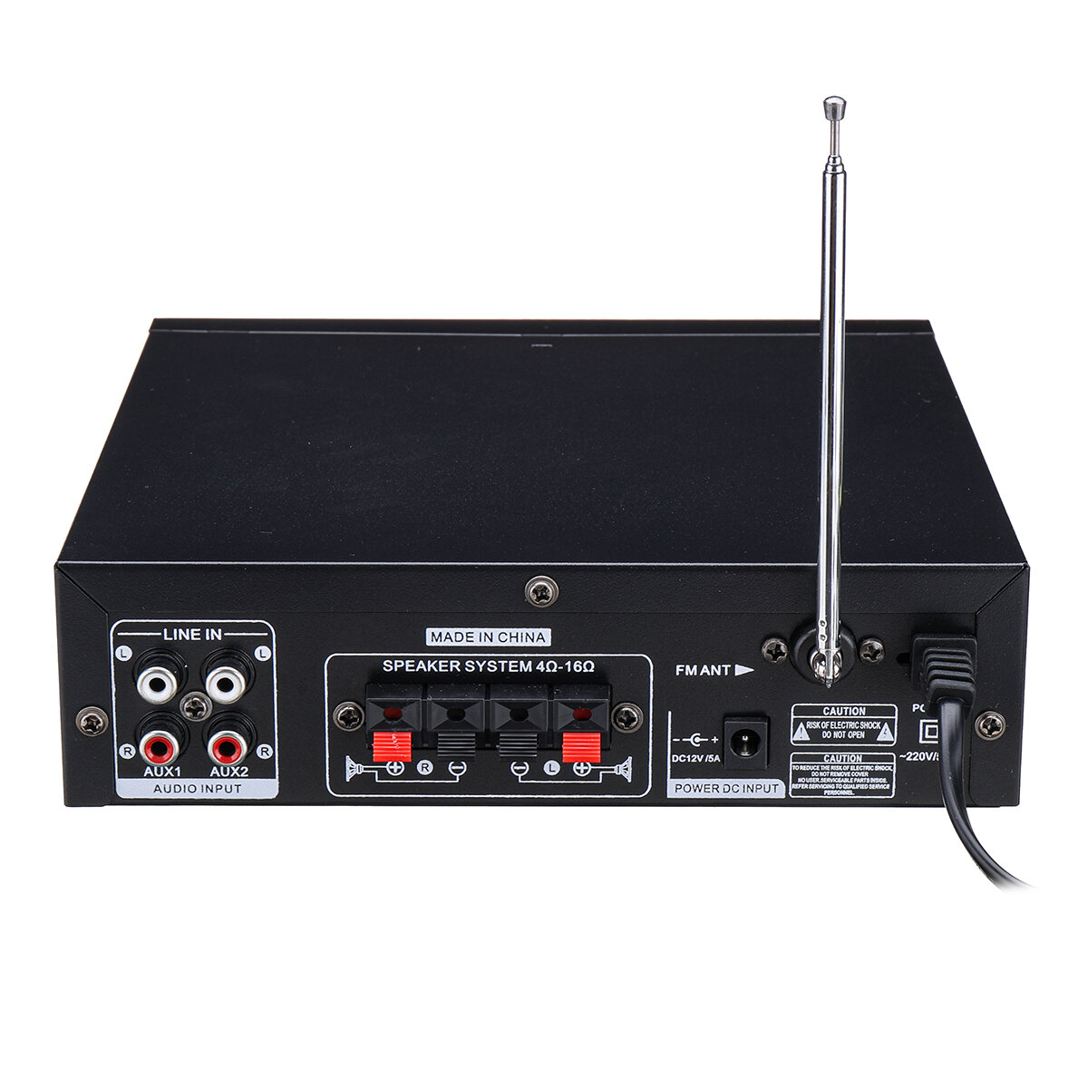 BT310A Home Amplifier HiFi USB FM Radio Car Audio BT5.0 Amplifiers Subwoofer Theater Sound System with Remote Control COD