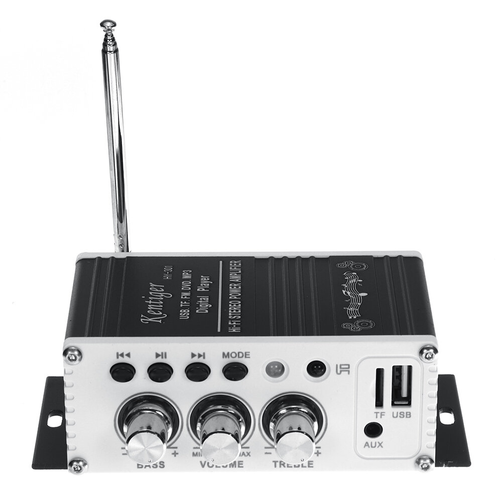 HY301BT 20Wx2 Digital Amplifiers 110-220V Bass Audio Power bluetooth V5.0 Amplifier HiFi Auto Music Speakers US/ EU Plug for Car Home COD