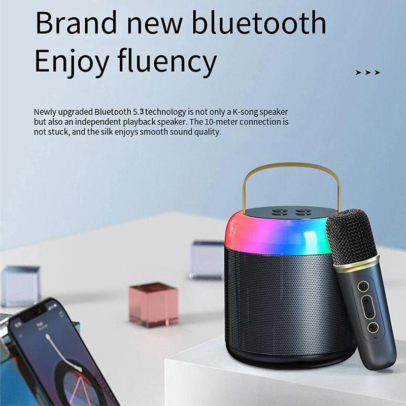 Y2 10W bluetooth 5.3 Speaker Portable Speaker with Microphone KTV Speaker Stereo SP Chip RGB Light 1800mAh Outdoors Wireless Speaker COD