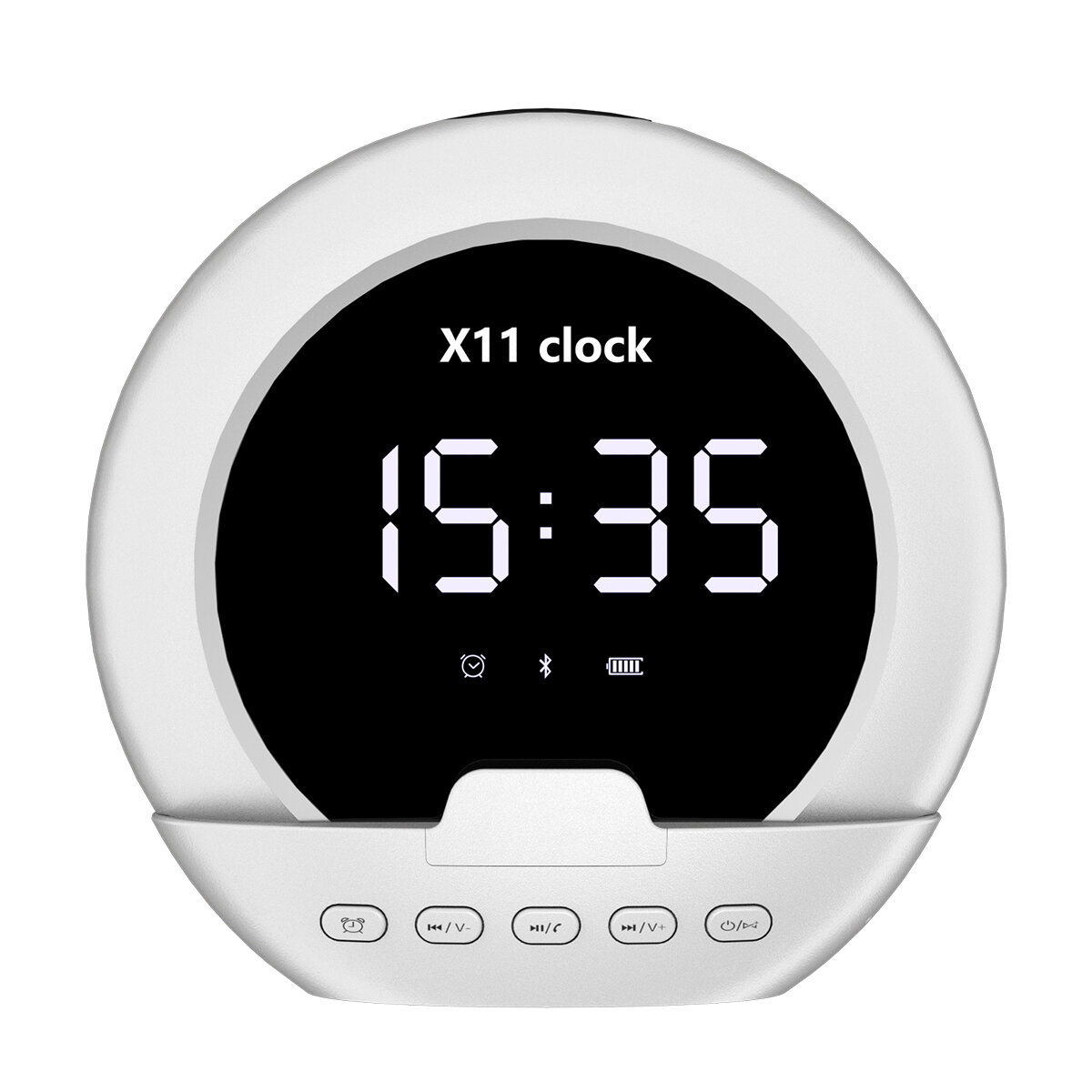 X11 Clock bluetooth 5.3 Speaker LED Digital Display Alarm Clock TWS 1200mAh Stereo Deep Bass Phone Holder Desktop Portable Wireless Speaker COD