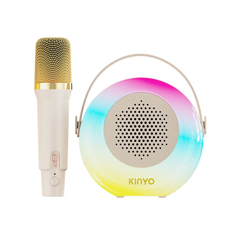 KINYO K38 bluetooth 5.3 Speaker Portable Speaker with Microphone 57mm Speaker HiFi Bass RGB Light Outdoors Portable Speaker with Handle COD