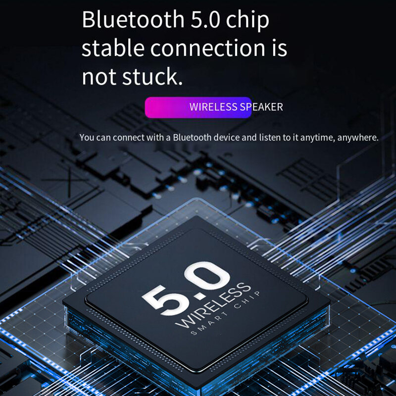 bluetooth Speaker Desktop Soundbar RGB Colorful Light Double Drivers 1200mAh Battery Support TF Card 3.5mm Aux Wireless Speaker COD