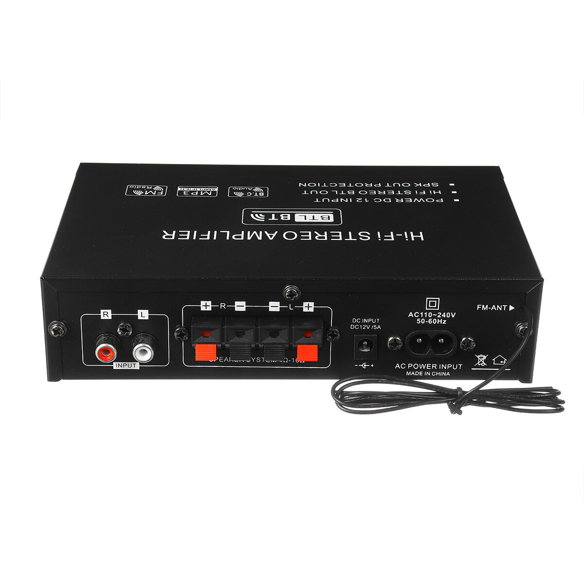 AK35 2x30W Digital HIFI Power Amplifier bluetooth 5.0 USB FM TF Card Stereo Home Theater Car Audio 110V 220V AMP with Remote Control COD