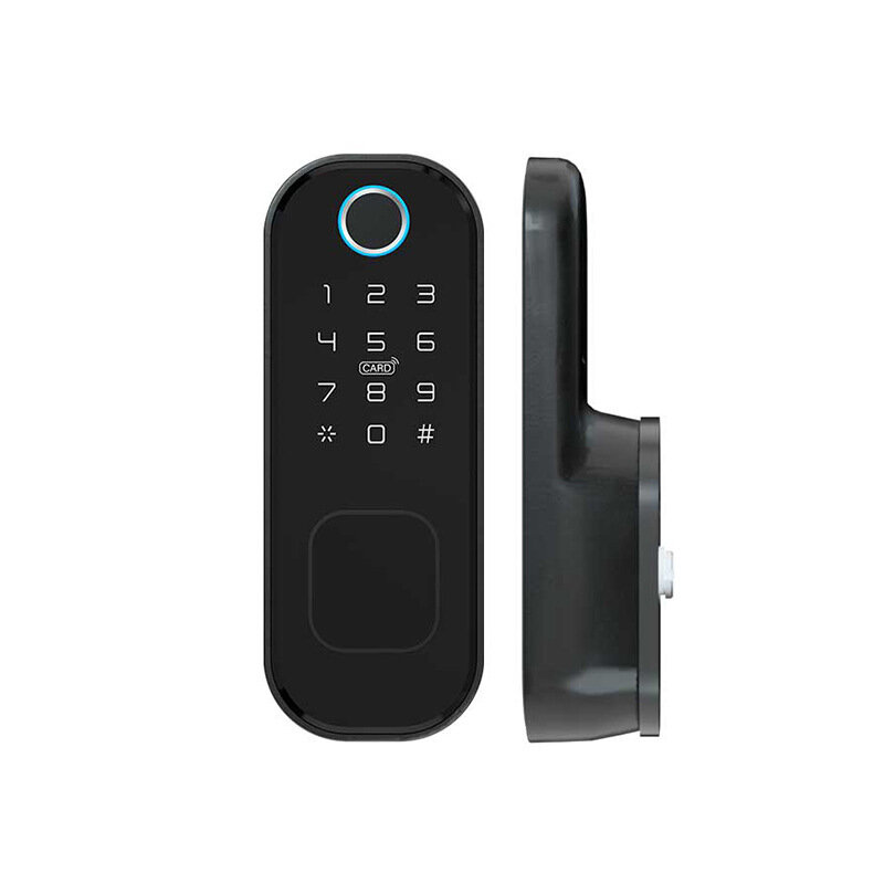 R5 Tuya Smart WiFi Lock Fingerprint APP Password IC Card Key Unlock Electronic Door Lock for Home Safety COD
