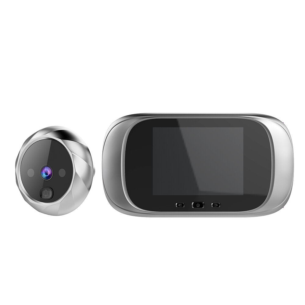 Bakeey Smart Vedio Doorbell 2.8 inch LCD Color Screen Digital Doorbell IR Night Vision Door Peephole Camera Bell COD