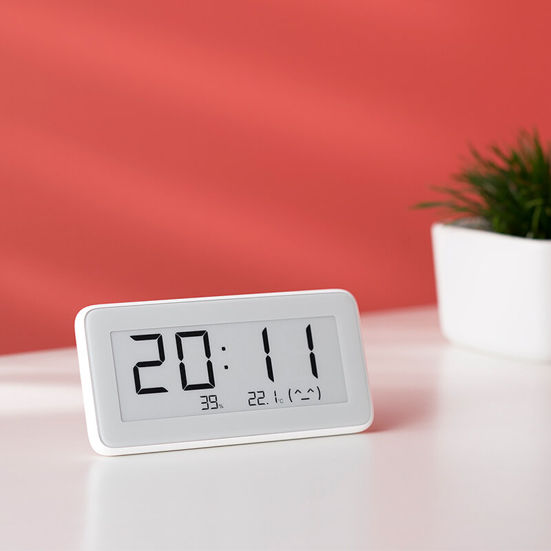 Xiaomi Mijia Digital Clock BT4.0 Wireless Indoor Outdoor Hygrometer Thermometer E-link Screen Temperature Humidity Measuring Tool COD