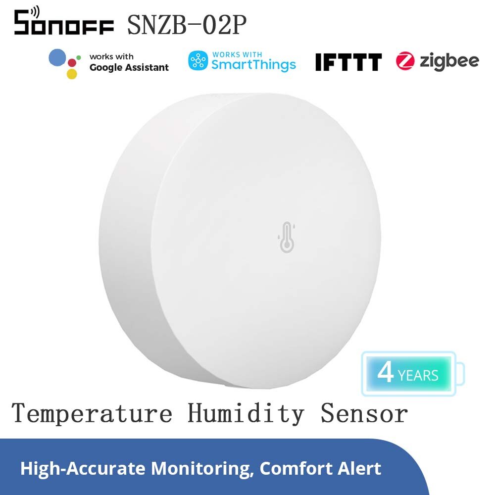SONOFF SNZB-02P Wireless Zigbee3.0 Temperature Humidity Sensor Smart Home Alert Works with SONOFF iHost NSPanel Pro ZB Bridge Pro ZBDongle-E COD