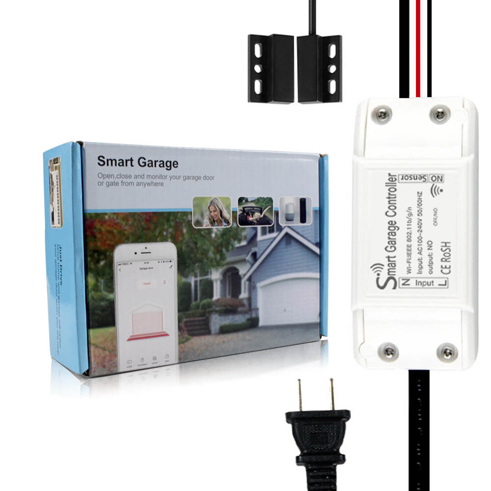 MoesHouse WiFi Smart Switch Garage Door Controller Opener Smart Life/Tuya APP Remote Compatible With Alexa Google Home No Hub Require COD