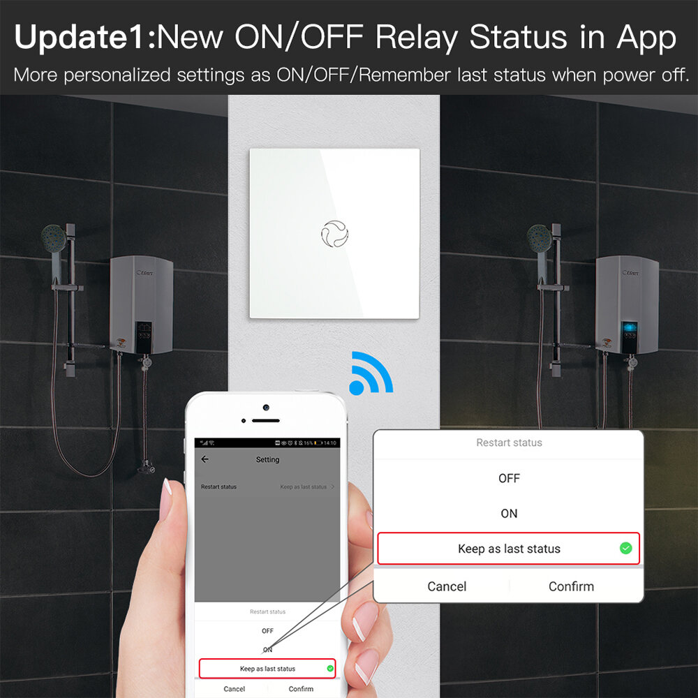 MoeHouse Tuya Smart WiFi Boiler Switch Water Heater APP Remote Control Schedule Setting Voice Control Via Alexa Google Home COD