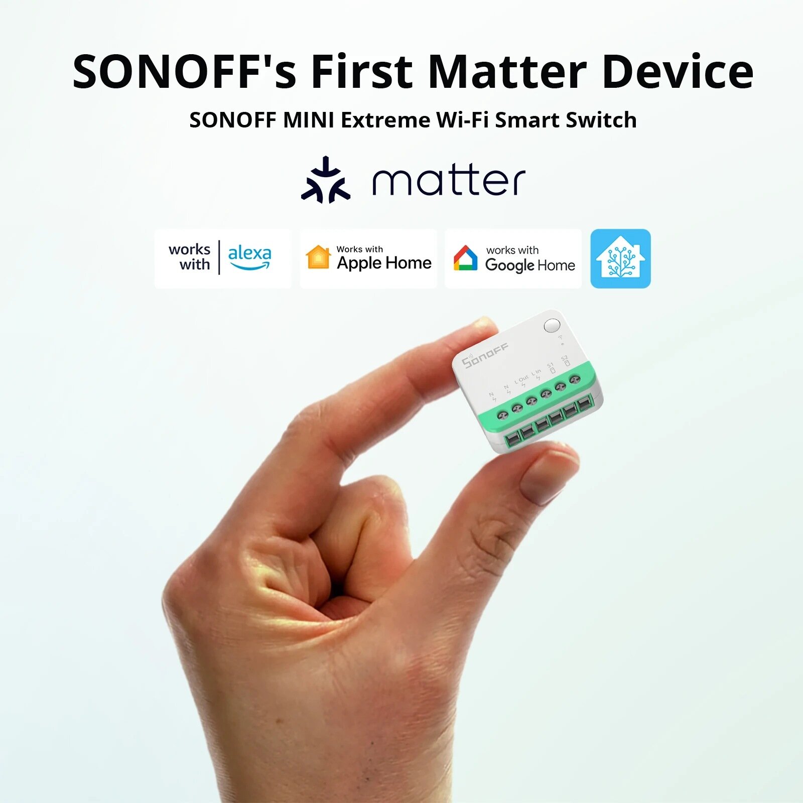 SONOFF MINIR4M MINI Extreme WiFi Smart Home Switch Detach Relay Matter Voice Control with Alexa Google Home COD