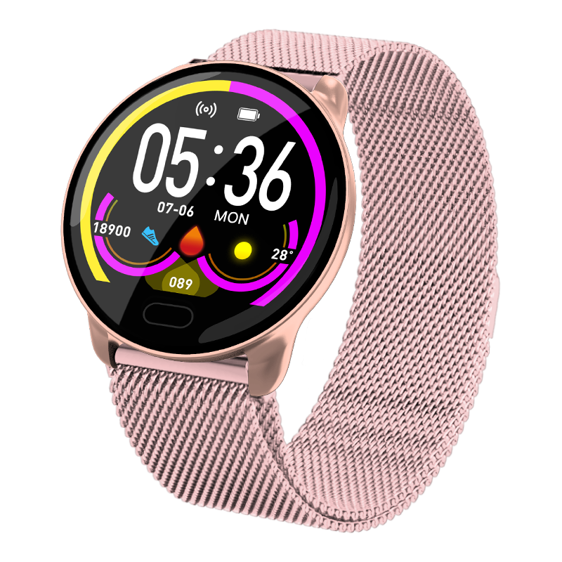 Bakeey K9 All-day Blood Pressure O2 Monitor Motion Tracking Music Brightness Control Fashion Smart Watch COD