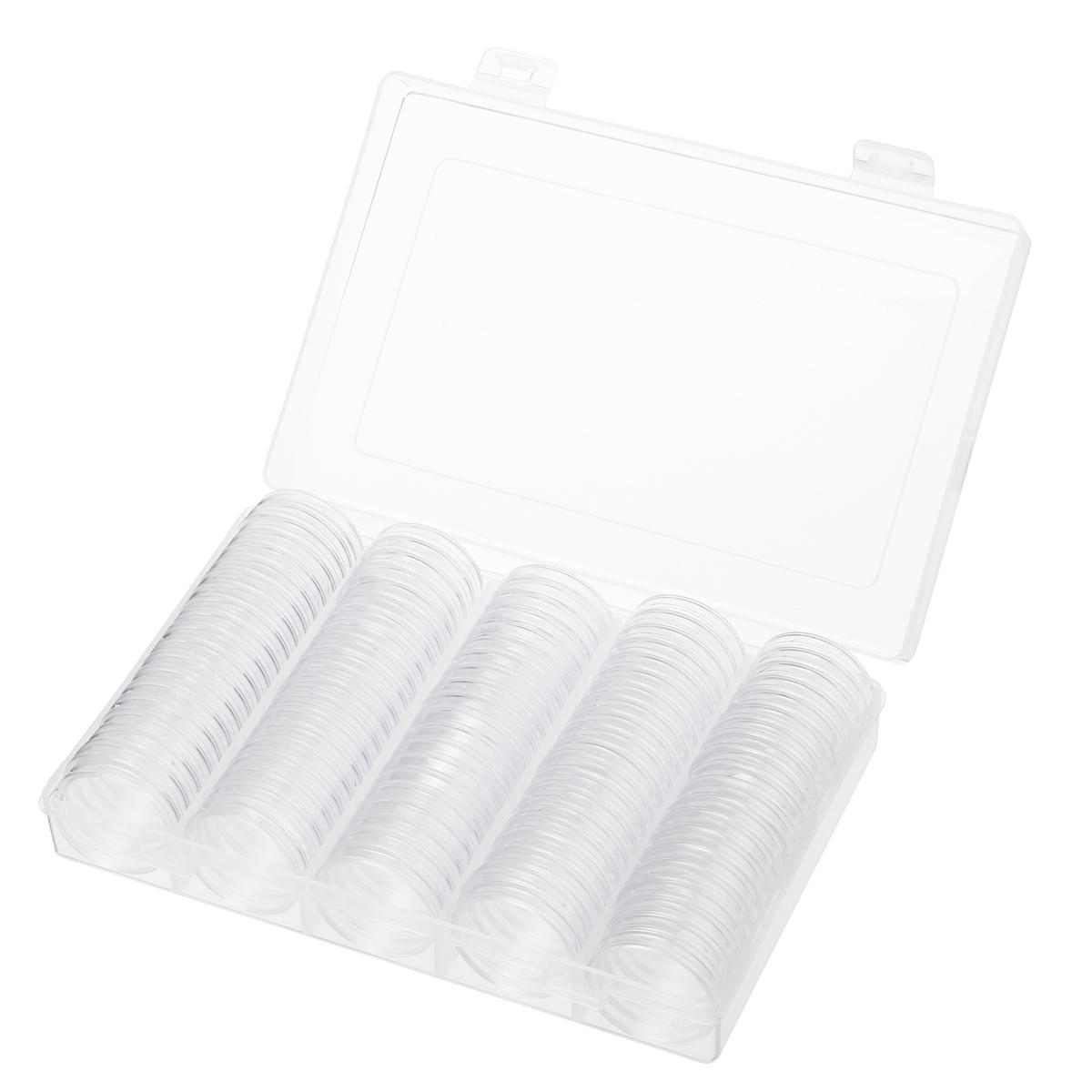 100Pcs/Lot 20/25/27/30mm Clear Plastic Coin Holder Universal Commemorative Coin Shell Collector COD