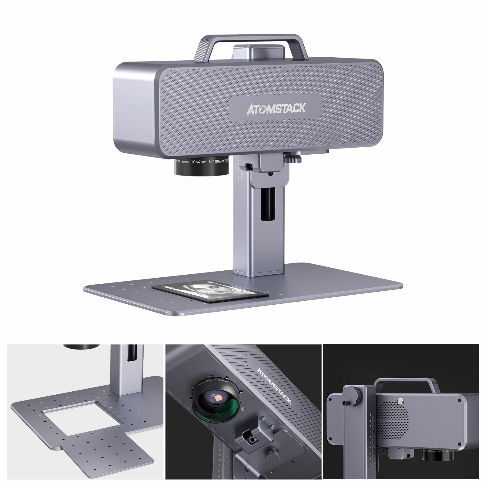 ATOMSTACK M4 Fiber Laser Engraver 12000mm/S Ultra-fast Marking Speed Portable Desktop/Handheld 2-in-1 High-Precision Industrial Grade Marking Machine COD