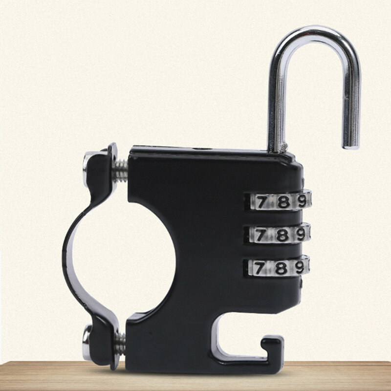 Yiquan Three Digit Codes Combination Bike Lock Aluminum Alloy 0.1kg Lightweight Portable Security Tool for Cycle Handlebar COD