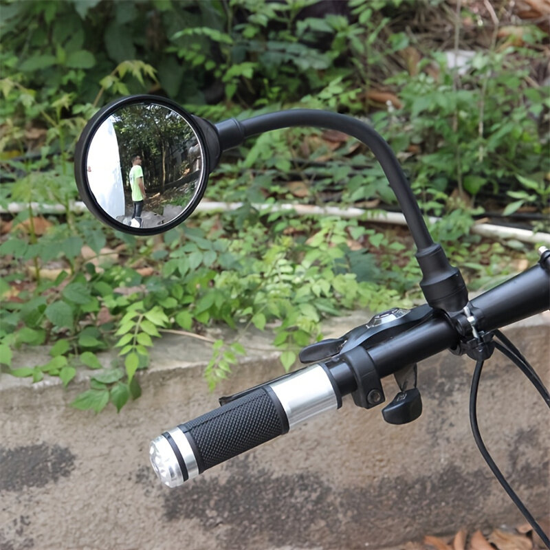 Adjustable Rotatable Bicycle Rear View Mirror Wide Angle Acrylic Convex Safety Mirror For Mountain Road Bike COD
