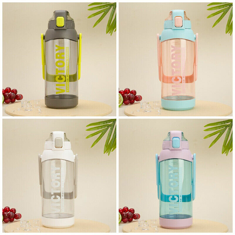 1600ml Large Capacity Colorful Plastic Leakproof Heat Resistant Sports Drink Bottles for Cycling Outdoors Fitness COD